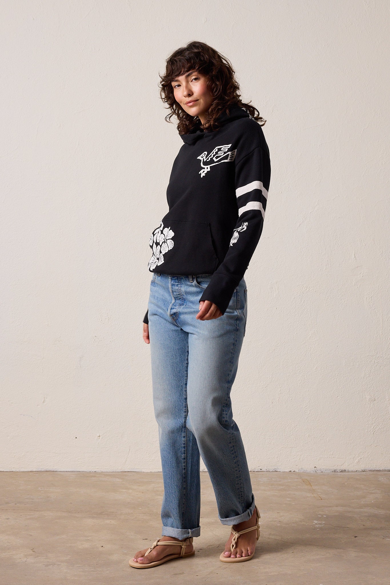 Ellis Relaxed Loop Terry Hula Hoodie