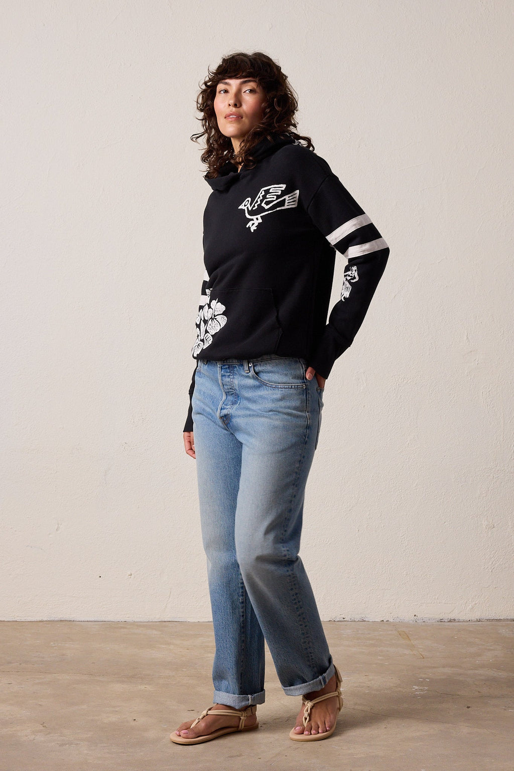 Ellis Relaxed Loop Terry Hula Hoodie