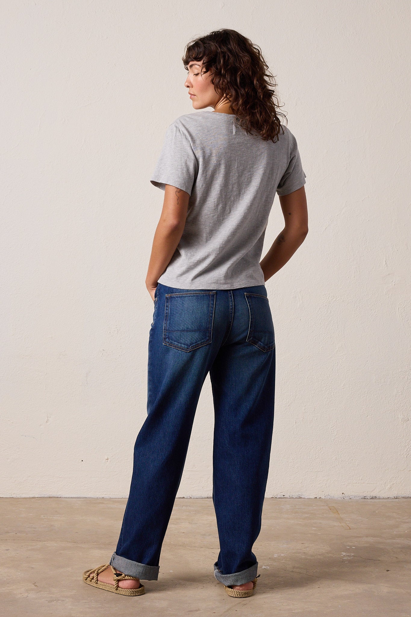 Layla Relaxed V Neck Vintage Jersey Tee