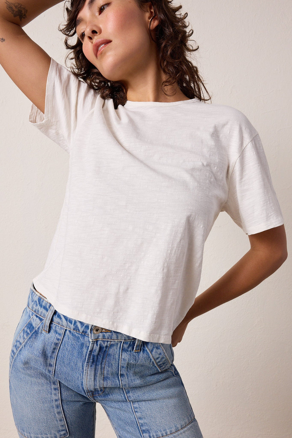 Harper Boxy Slub Jersey Tee