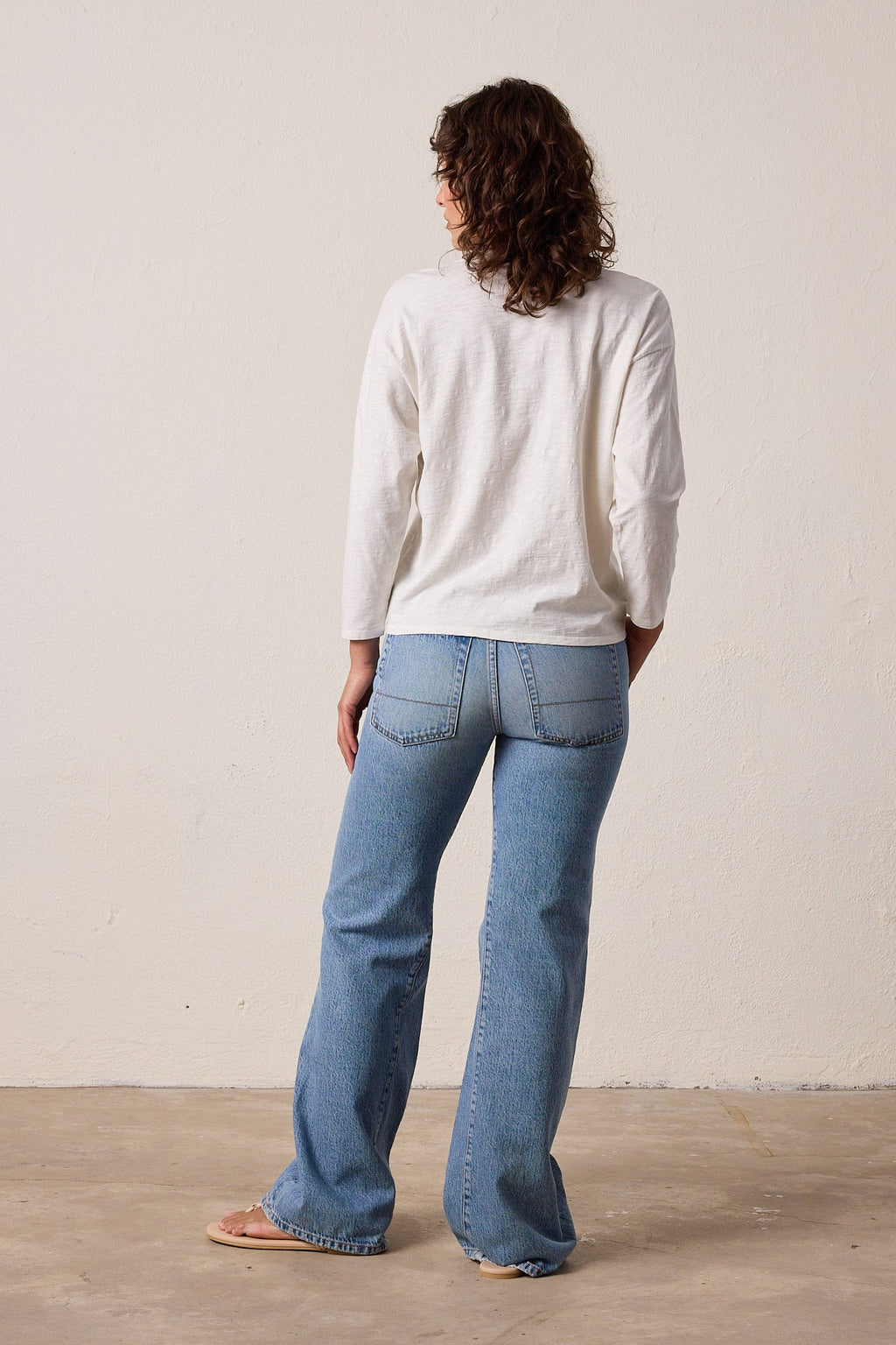 Hazel Boxy Slub Jersey Henley