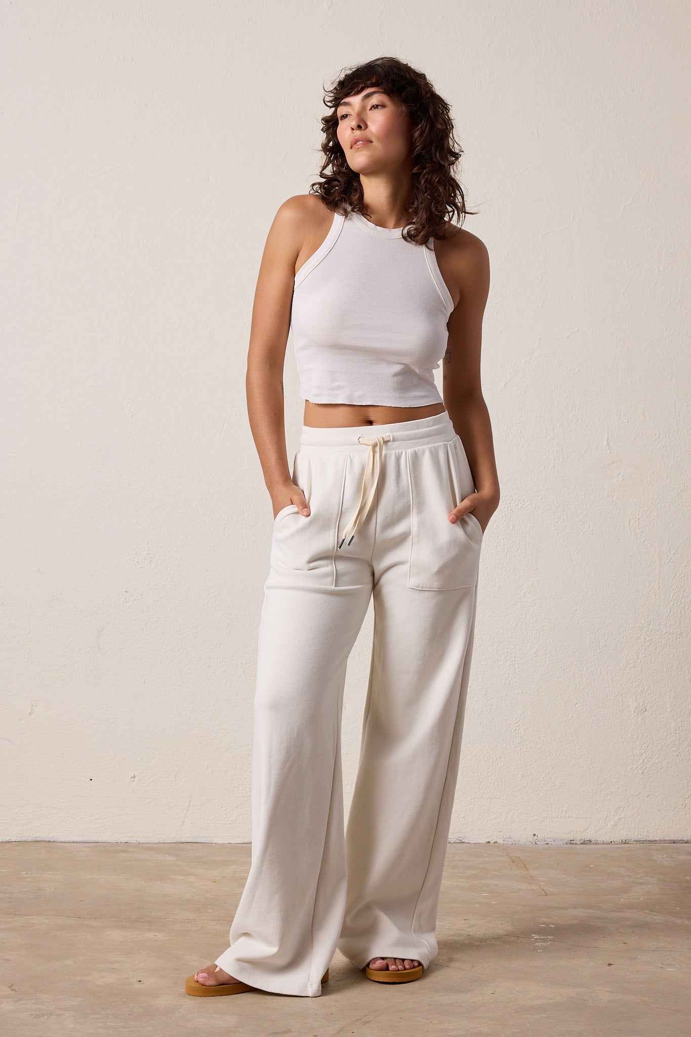 Franky Wide Leg Loop Terry Sweatpant