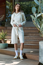 Raven Wide Leg Loop Terry Culotte