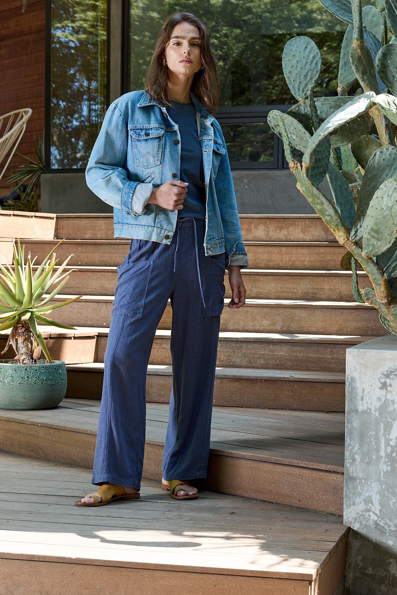 Sydney Wide Leg Linen Viscose Pant