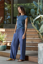Sydney Wide Leg Linen Viscose Pant