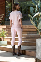 Layla Relaxed V Neck Slub Jersey Tee