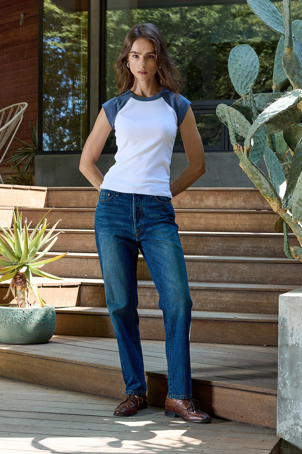 Chloe Fitted Baby Rib Muscle Tee