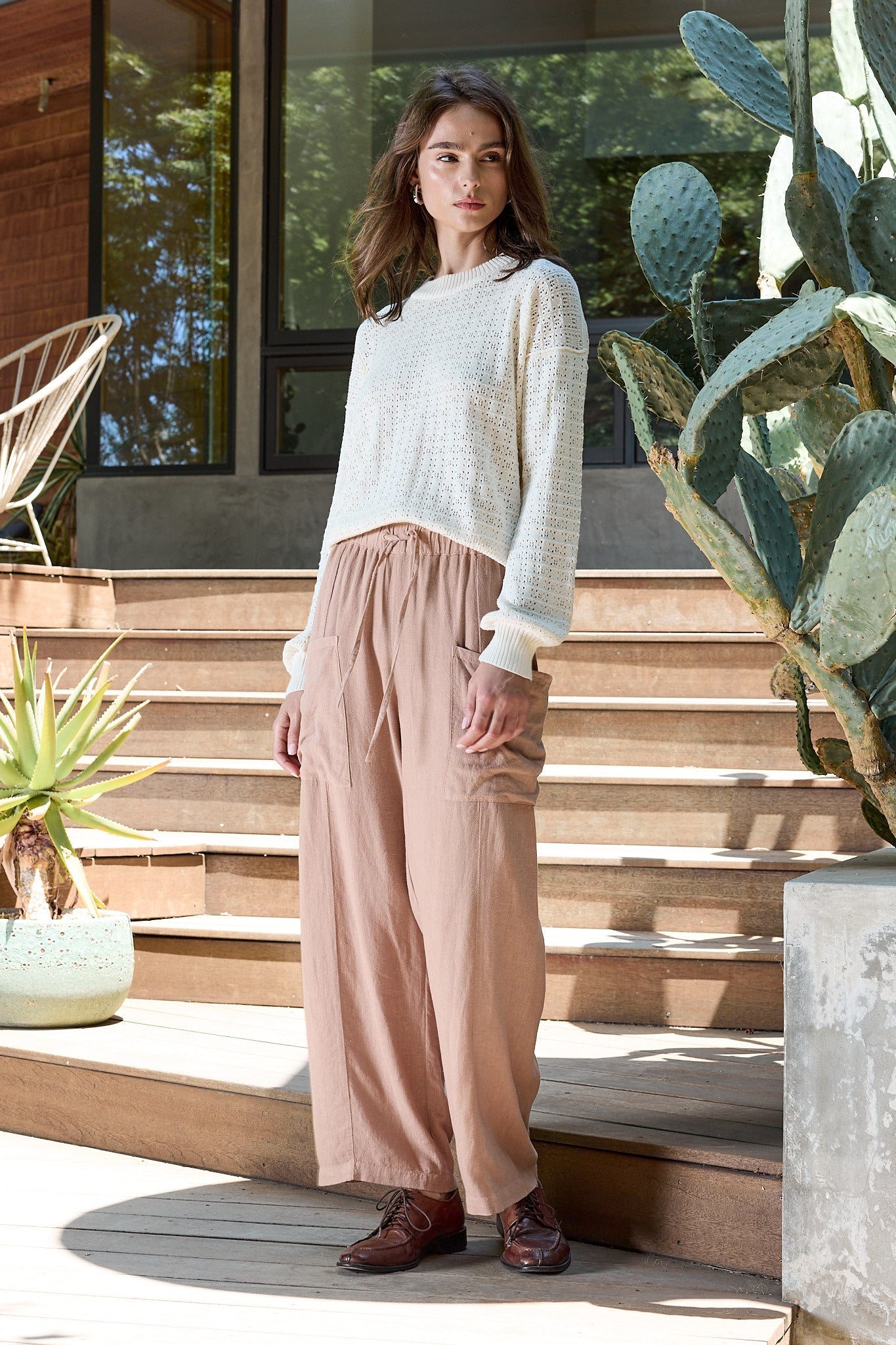 Sydney Wide Leg Linen Viscose Pant
