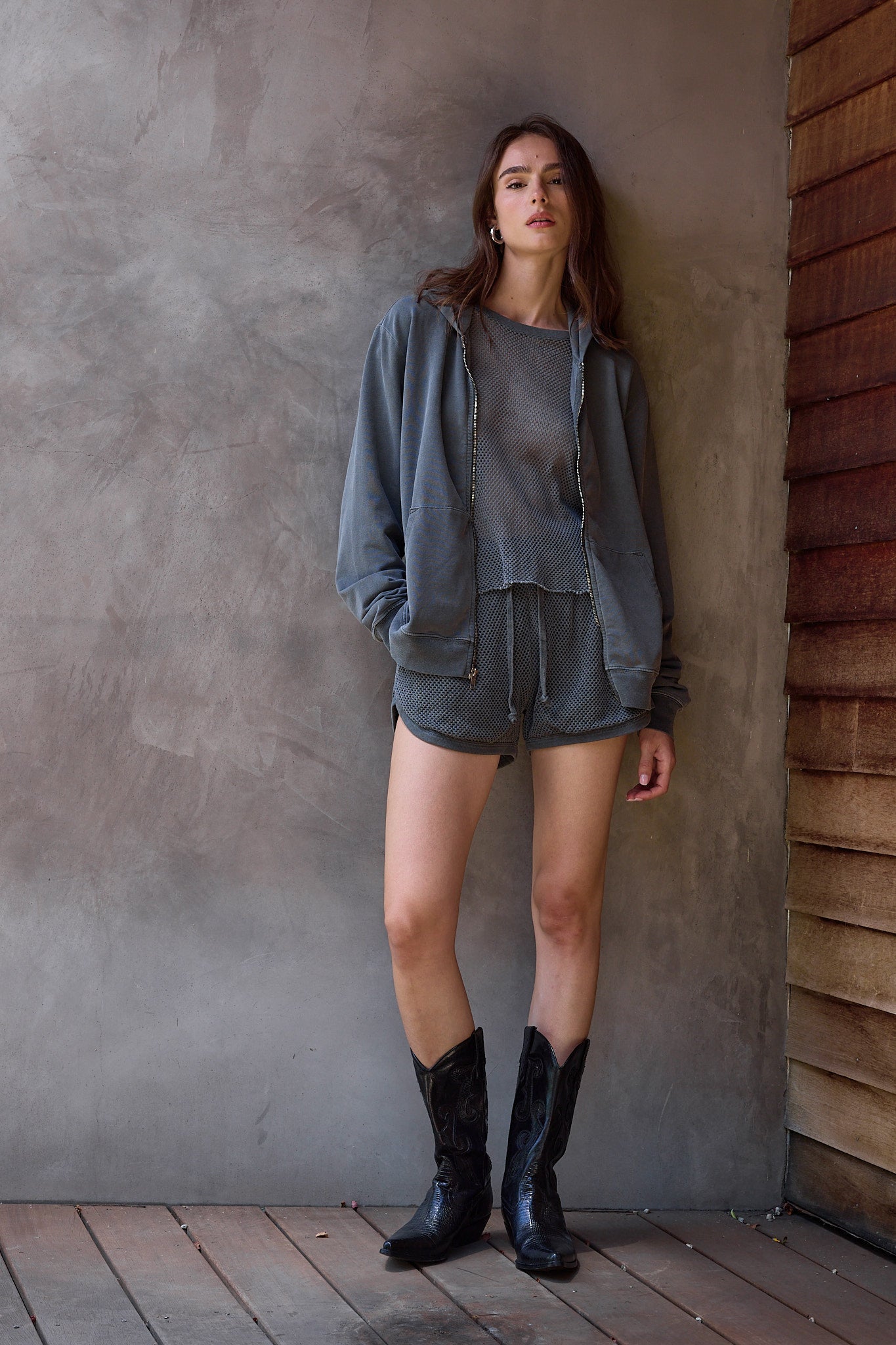 Lincoln Oversized Mini Loop Terry Hoodie