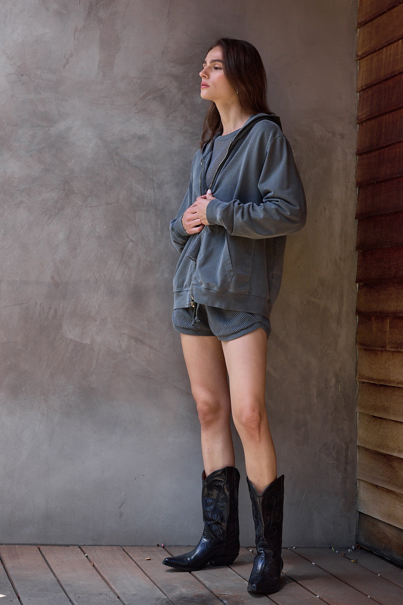 Lincoln Oversized Mini Loop Terry Hoodie