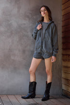 Lincoln Oversized Mini Loop Terry Hoodie