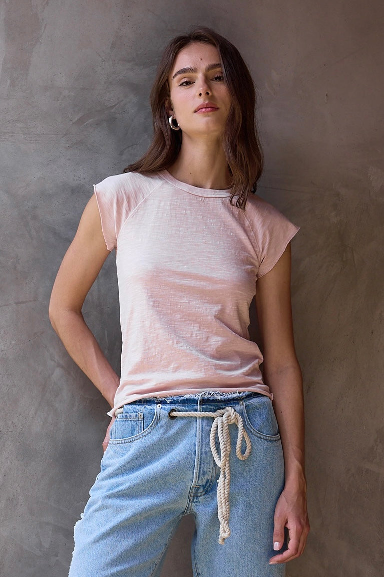 Chloe Fitted Slub Jersey Muscle Tee