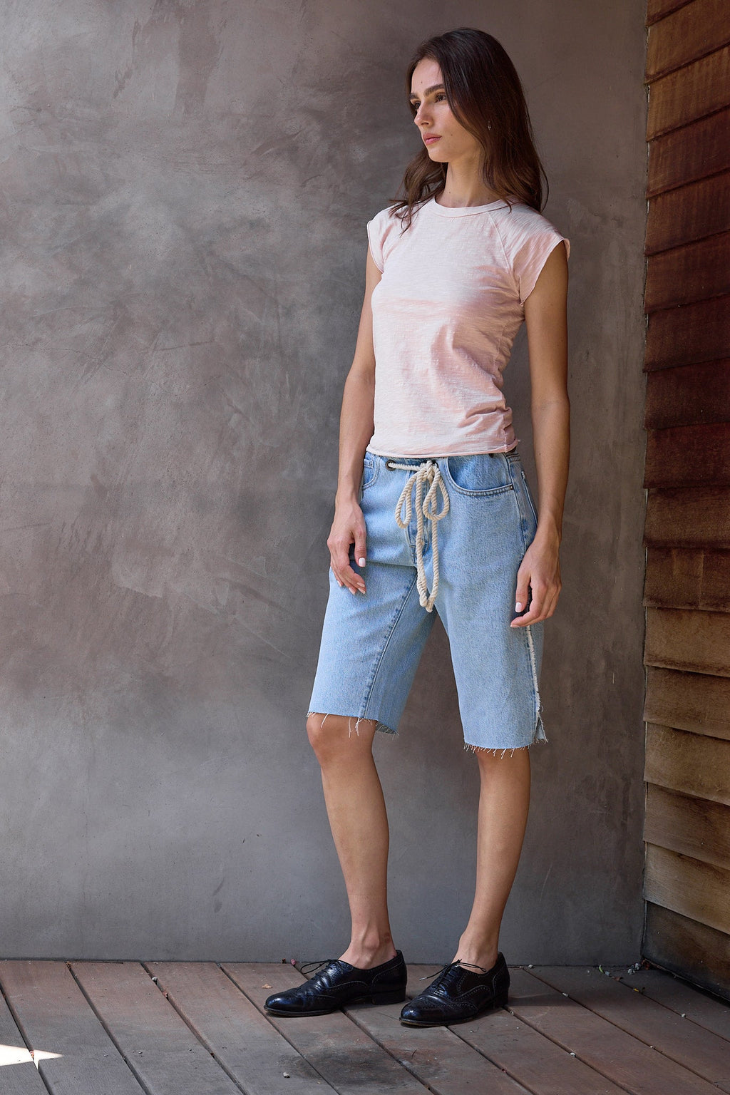 Chloe Fitted Slub Jersey Muscle Tee