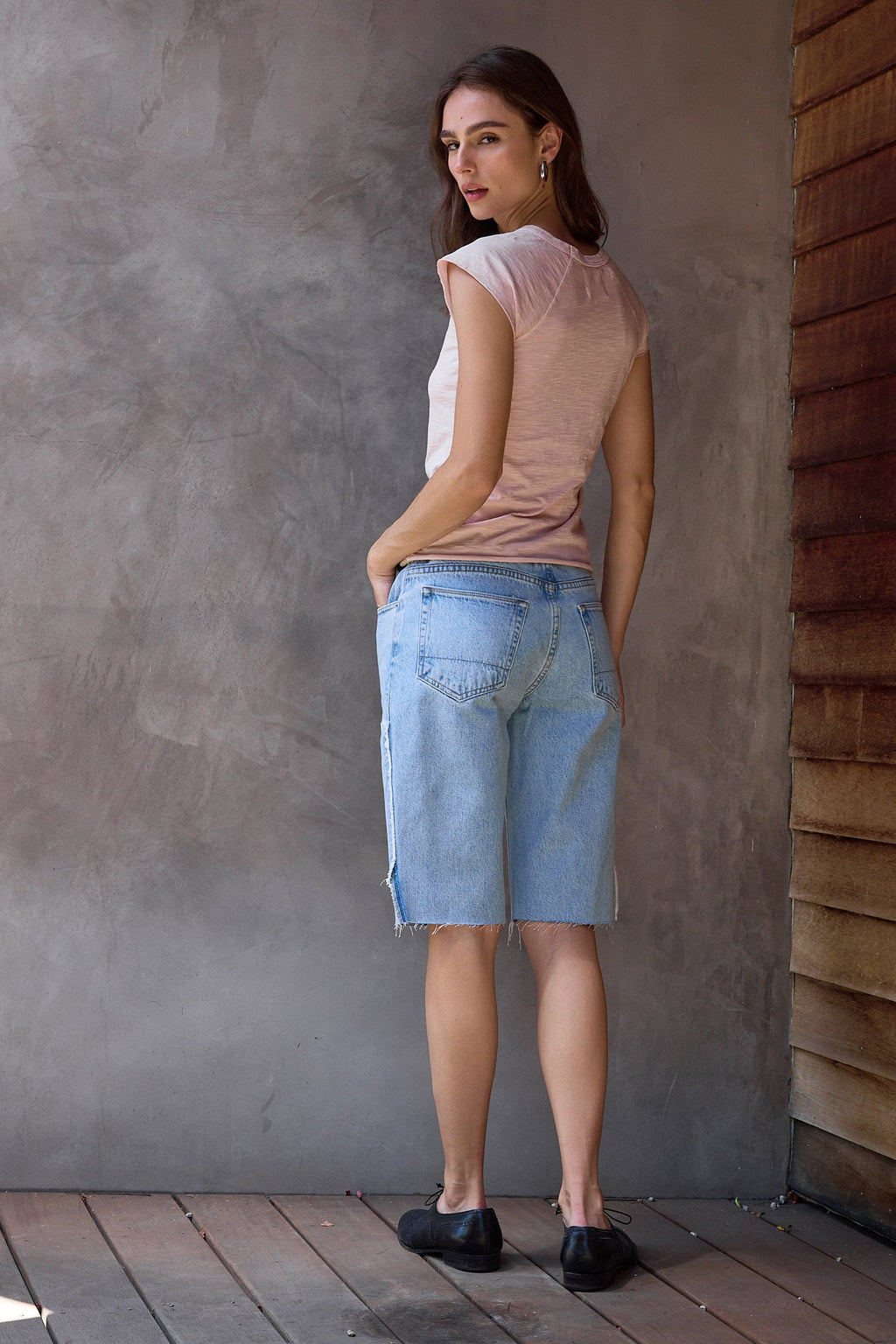 Chloe Fitted Slub Jersey Muscle Tee