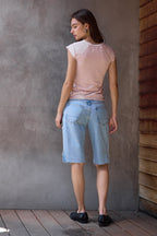 Chloe Fitted Slub Jersey Muscle Tee