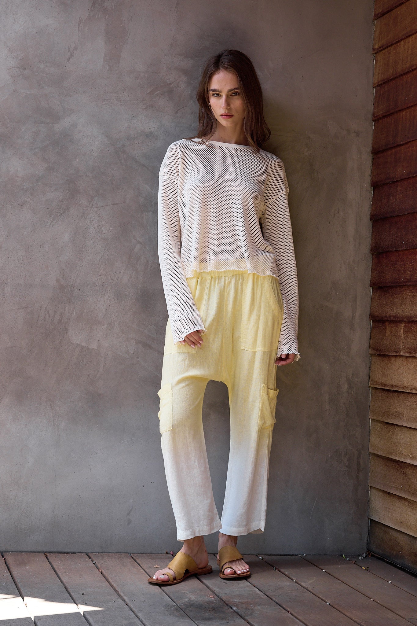 Shailey Paperbag Waist Linen Viscose Pant