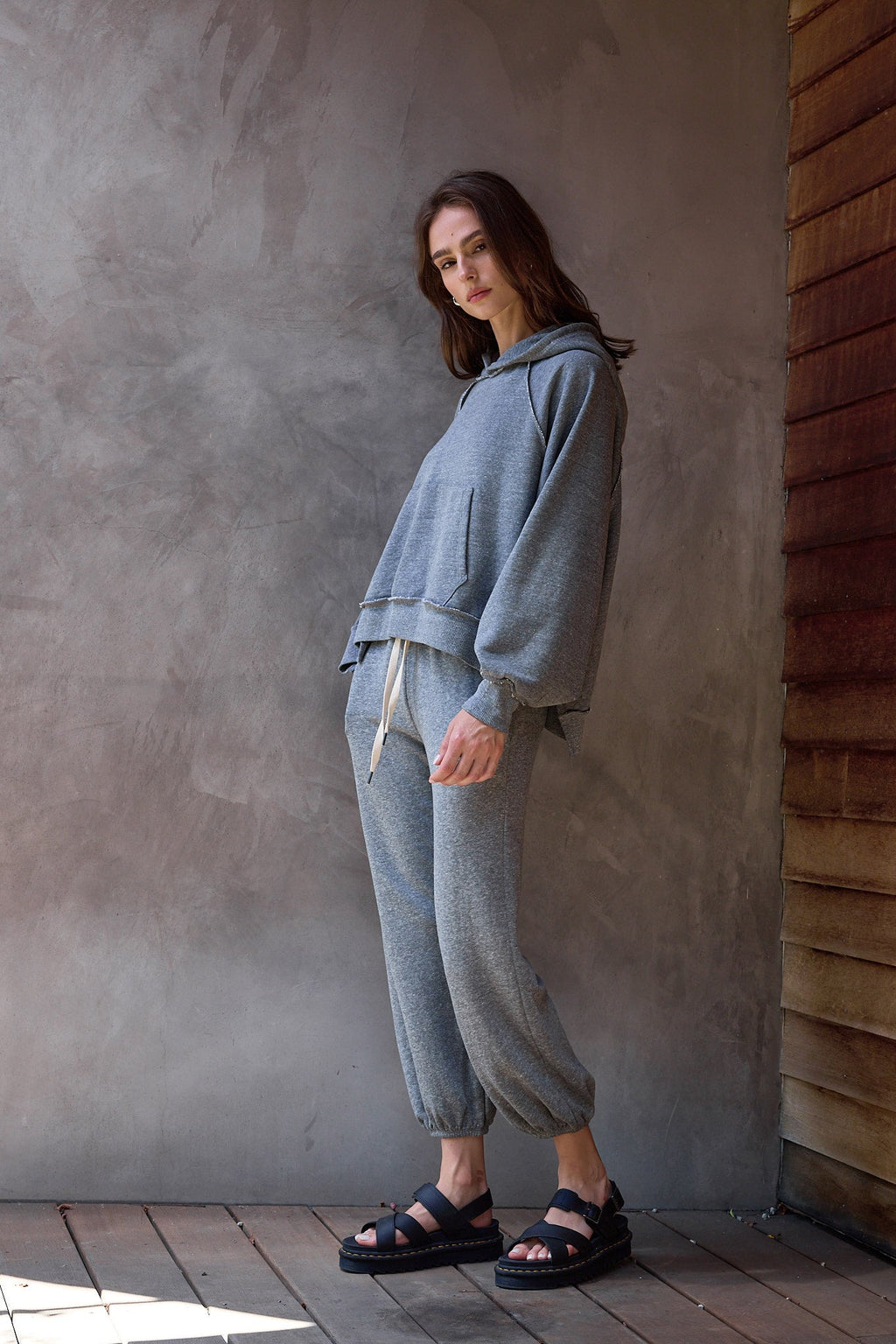 Luma Oversize Melange Terry Poncho