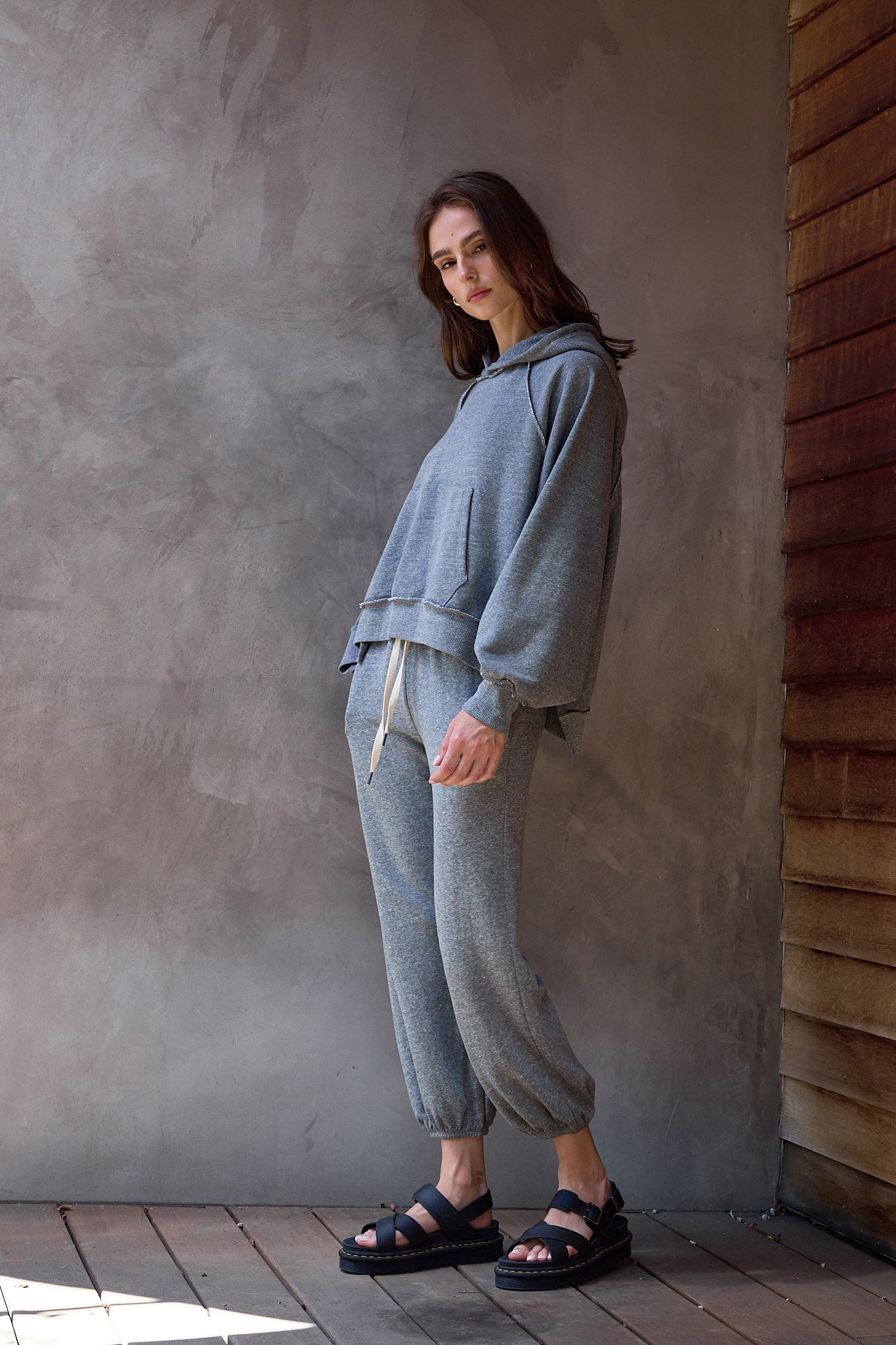 Luma Oversize Melange Terry Poncho