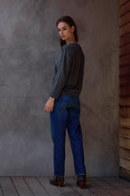 Hazel Boxy Slub Jersey Henley