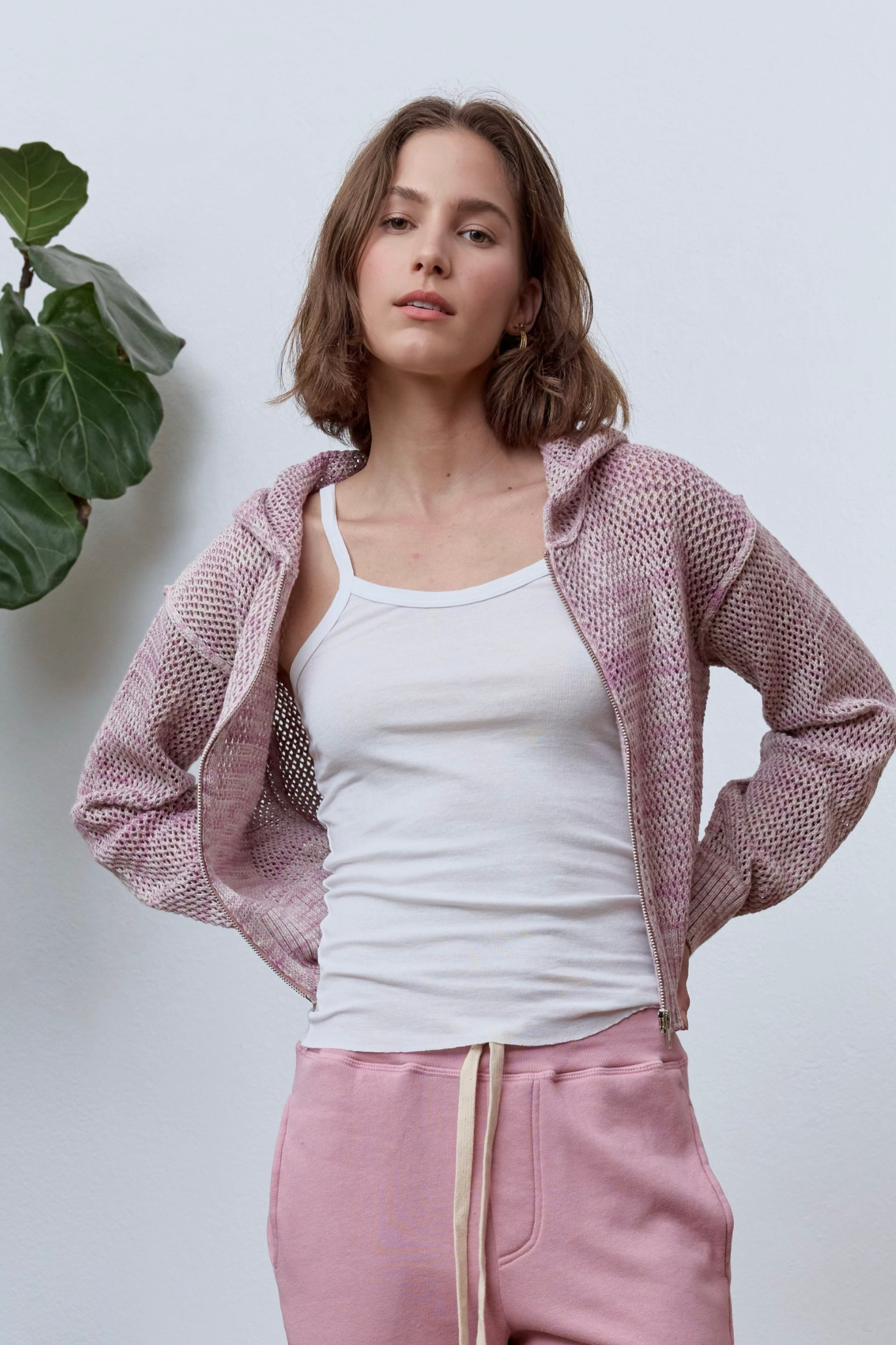 Mills Painted Cotton Zip Hoodie Sweater