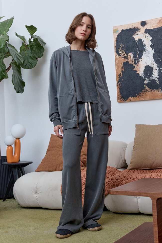 Lincoln Oversized Mini Loop Terry Hoodie Main Image