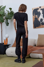 Layla Relaxed V Neck Slub Jersey Tee