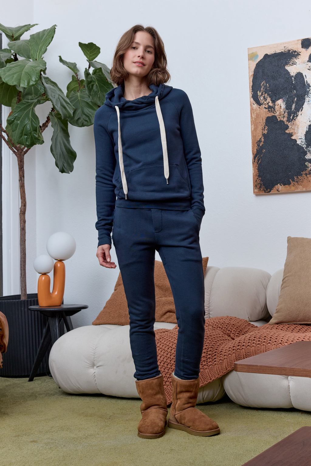 Sayde Slim Distressed Loop Terry Sweatpant