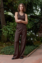 Louis Pleated Wide Leg Cloud Fleece Pant