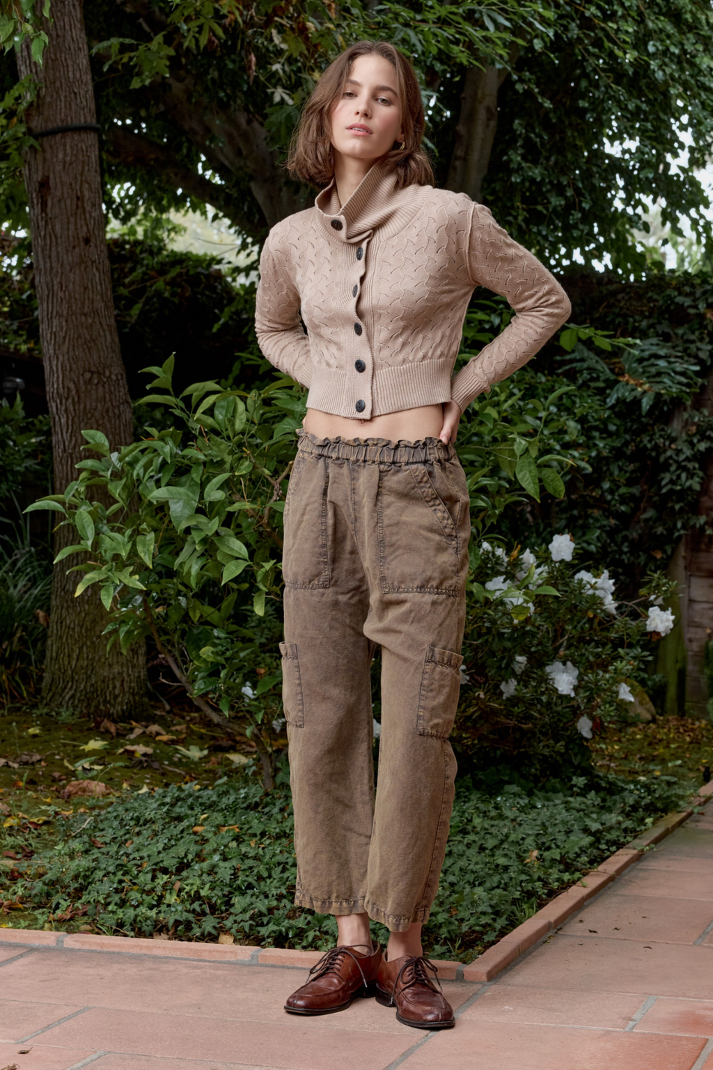 Shailey Paperbag Waist Linen Cotton Pant