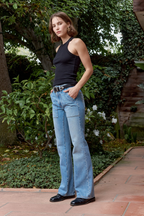 Nix Mid Rise Paneled Boot Cut Jean