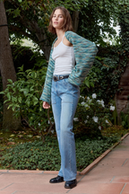 Emma Painted Cotton Shrug Sweater