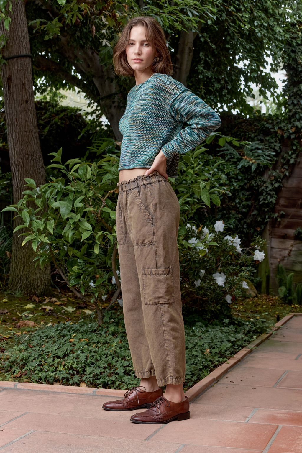 Livia Painted Cotton Crew Sweater