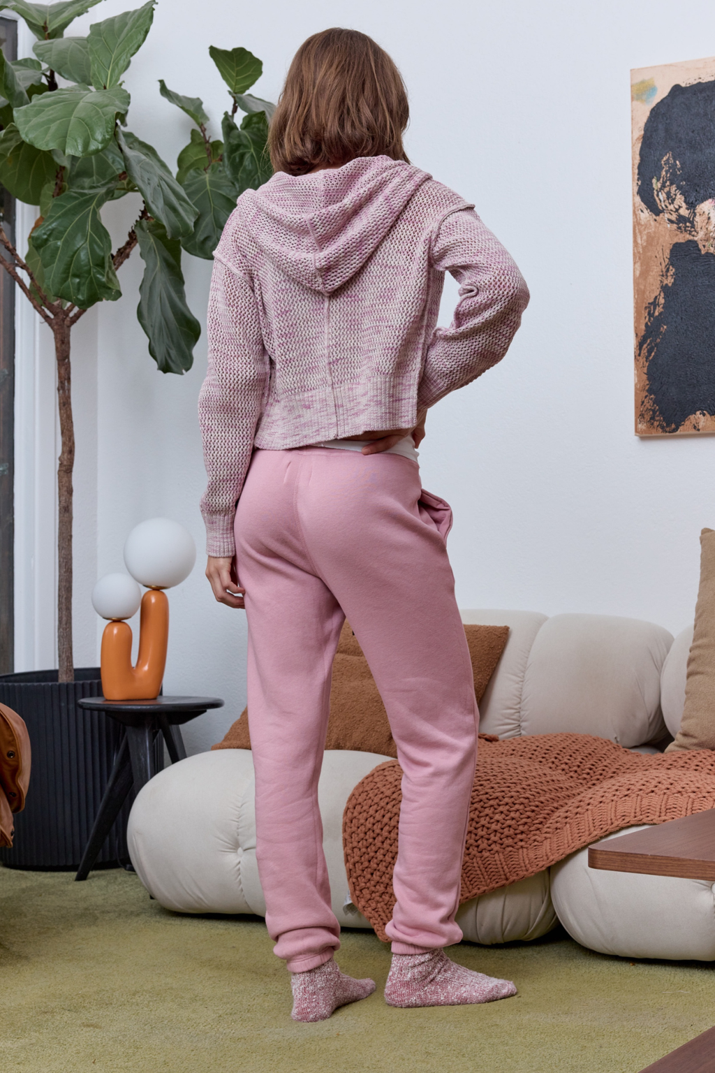 Mills Painted Cotton Zip Hoodie Sweater