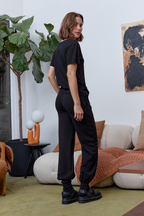 Layla Relaxed V Neck Slub Jersey Tee