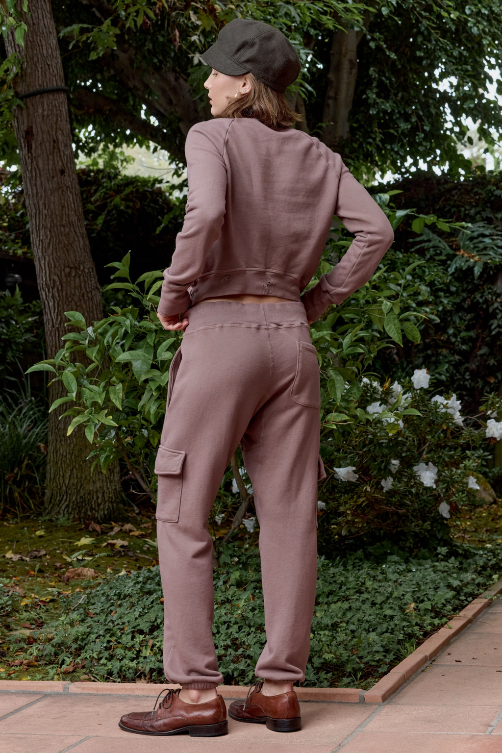 Saguro Chic Distressed Loop Terry Sweatshirt