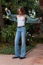 Emma Painted Cotton Shrug Sweater