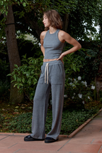 Franky Wide Leg Melange Terry Sweatpant