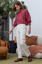 Livia Painted Cotton Crew Sweater