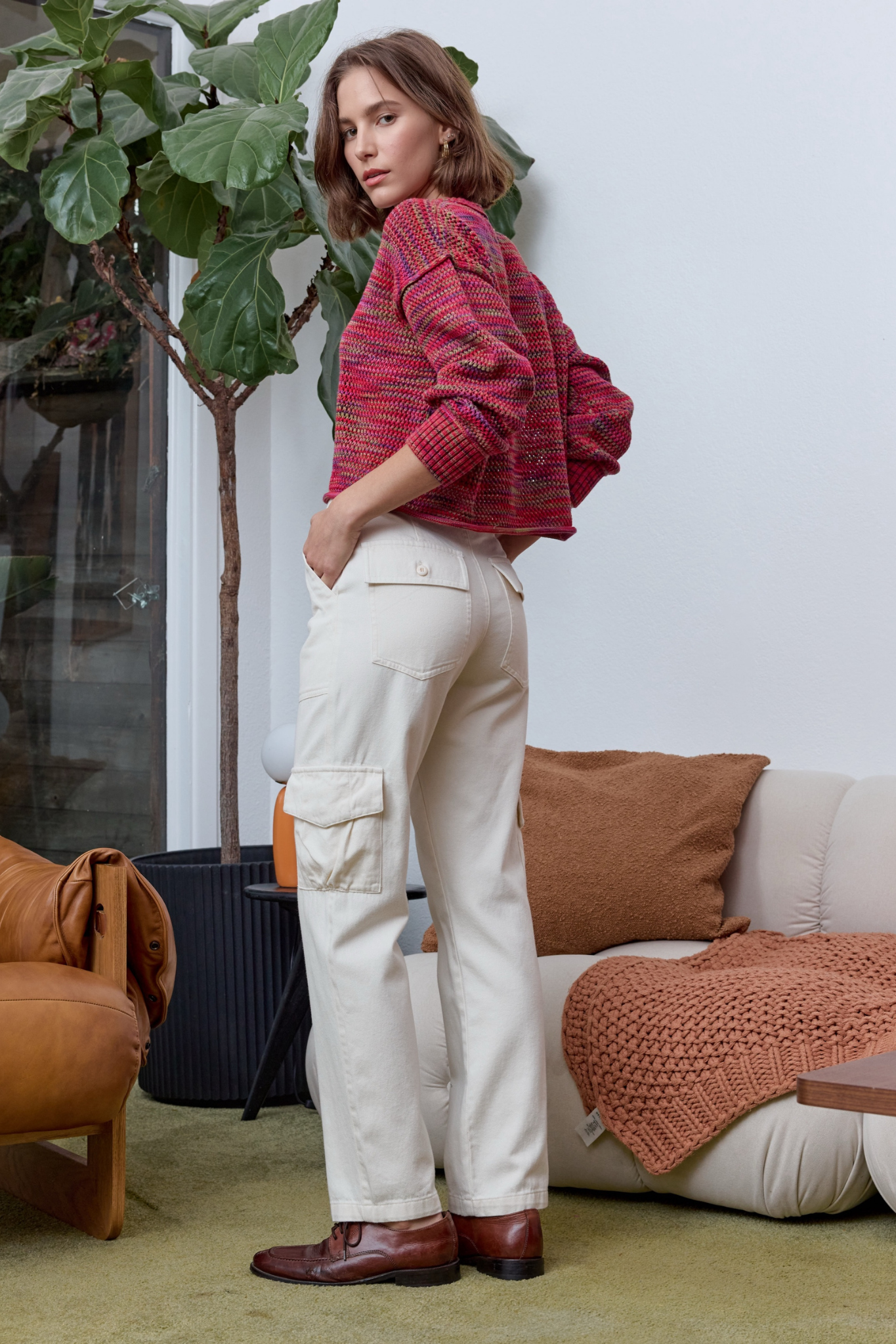 Livia Painted Cotton Crew Sweater