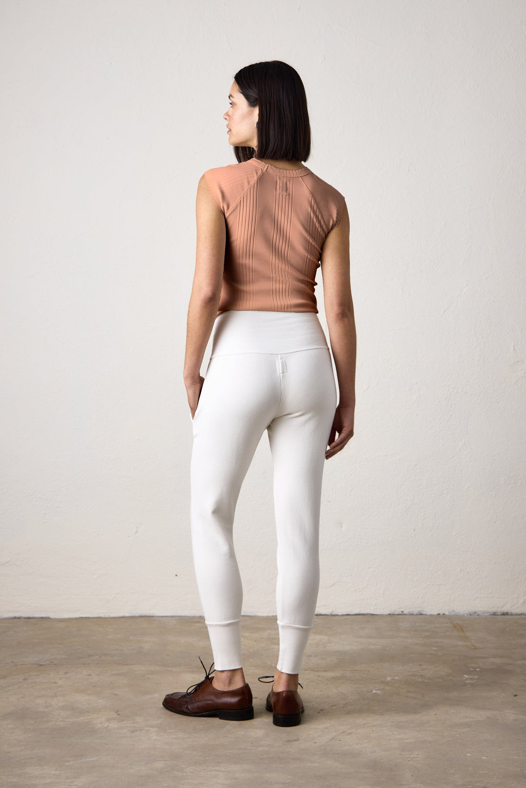 CHLOE FITTED VARIEGATED RIB TEE