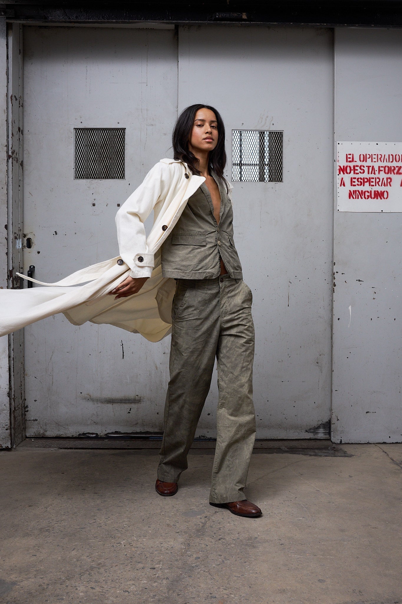 Elias Wide Leg Mineral Print Baker Pant