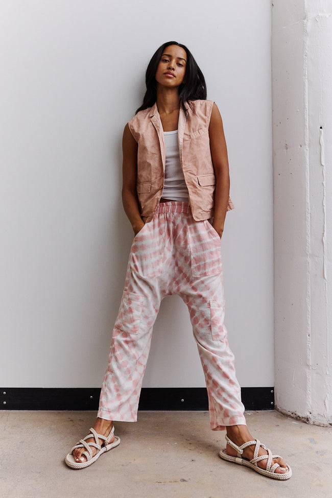 Shailey Paperbag Waist Linen Viscose Pant Hover Image