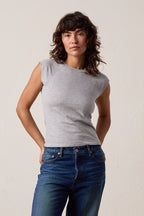 Chloe Fitted Vintage Jersey Muscle Tee