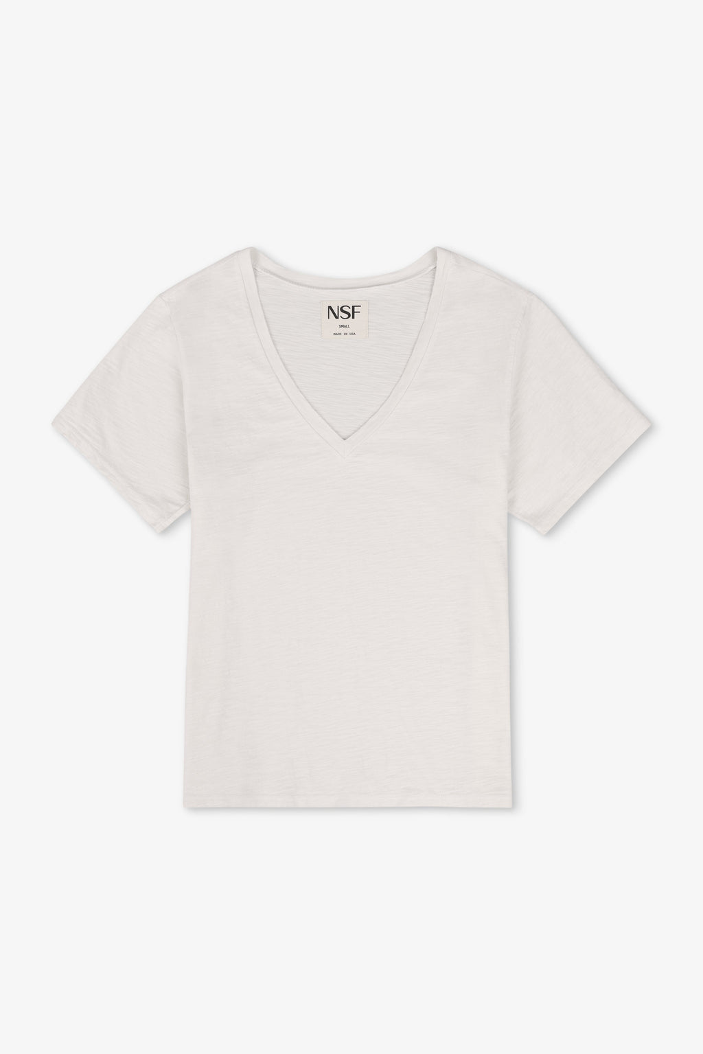 Layla Relaxed V Neck Slub Jersey Tee