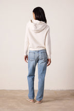 Lisse Torn Fitted Loop Terry Hoodie