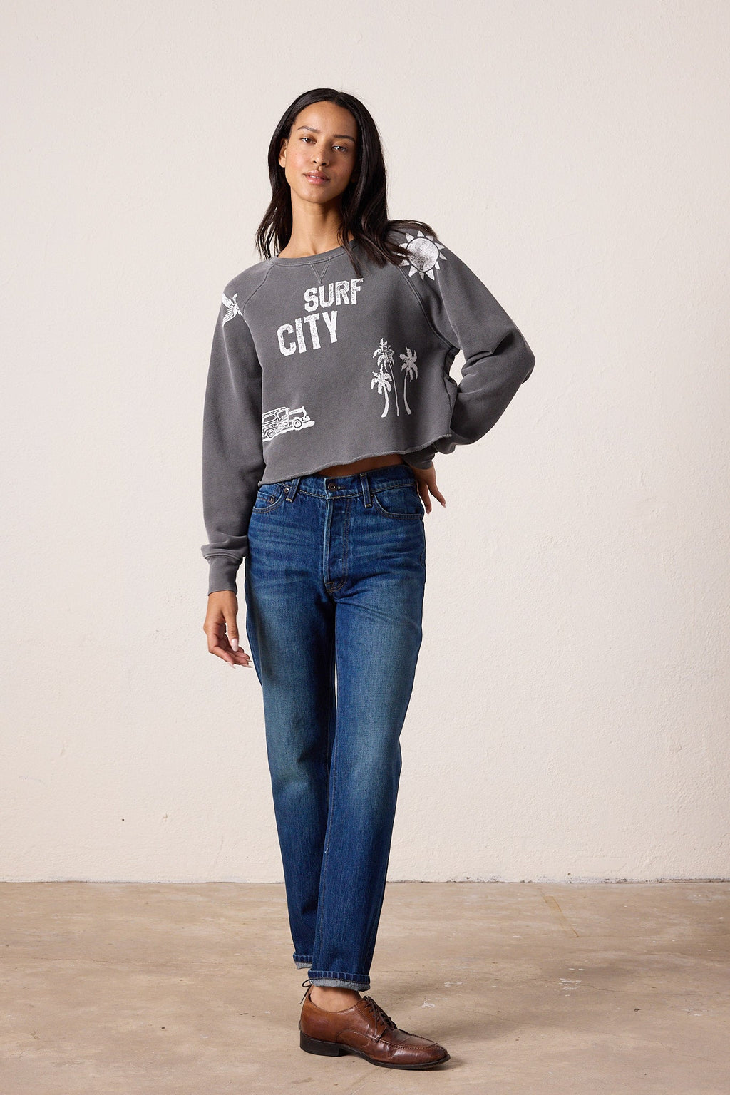Marco Crop Loop Terry Surf City Sweatshirt