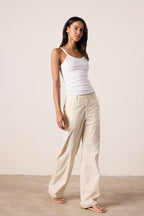 Elias Wide Leg Mineral Print Baker Pant