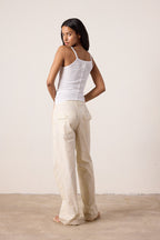 Elias Wide Leg Mineral Print Baker Pant