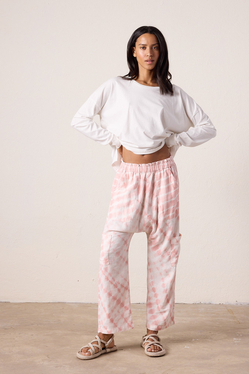 Shailey Paperbag Waist Linen Viscose Pant