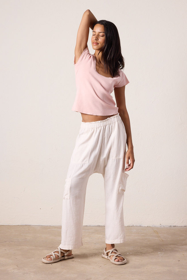 Shailey Paperbag Waist Linen Viscose  Pant Main Image